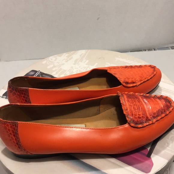 Gently Used Nordstrom Orange Leather Shoes - Picture 2 of 8